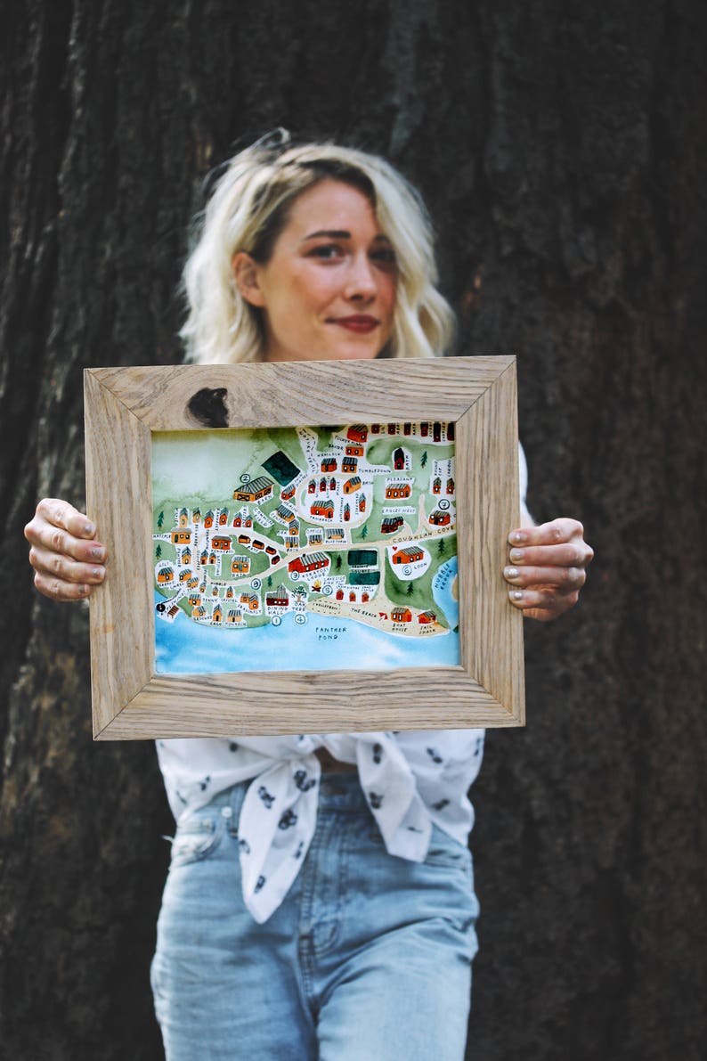 Custom Watercolor Wedding Maps