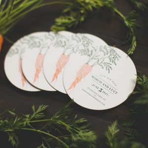 Rustic Letterpress Coaster Save The Dates: Farm-to-table inspired image 4