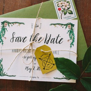 Rustic and Whimsical Garden Save The Date image 2