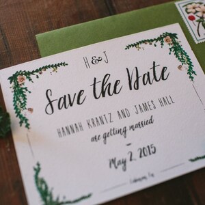 Rustic and Whimsical Garden Save The Date image 3