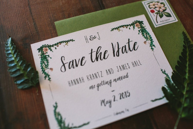 Rustic and Whimsical Garden Save The Date image 3