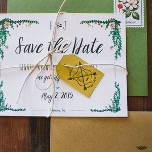 Rustic and Whimsical Garden Save The Date image 4