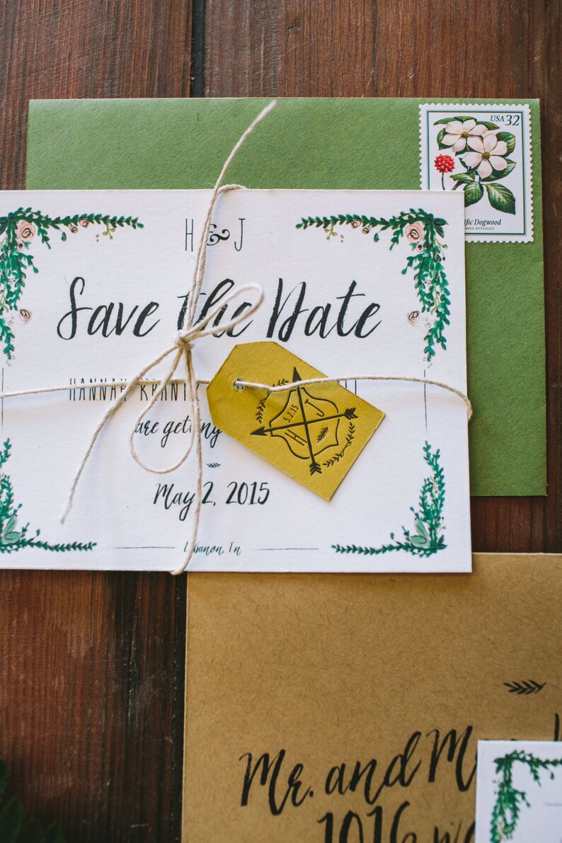 Rustic and Whimsical Garden Save The Date image 4