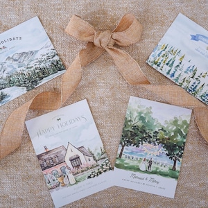 Aangepaste aquarel kerstkaarten | Unieke kaarten waar je familie en vrienden versteld van staan!