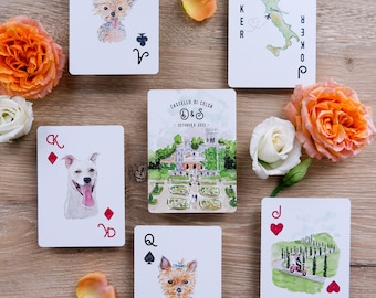 Custom Illustrated Playing Cards – Personalized Deck with Original Watercolor Designs