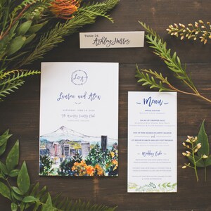 Rustic Botanical Garden Wedding Invitation: Letterpress and Gold Foil image 5