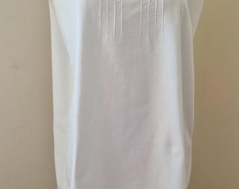 Koszula nocna w kolorze kości słoniowej w stylu vintage | Bielizna nocna Cottagecore Cotton