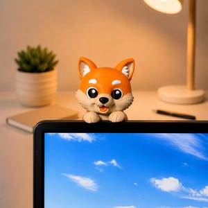 Shiba Inu Kawaii Magnétique pour Écran PC - Monitor Buddy - Cadeau Geek