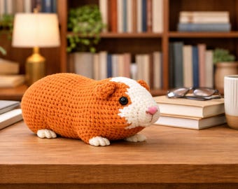 Amigurumi Guinea Pig Crochet Pattern (PDF) | Handmade Kawaii Animal Toy Decor