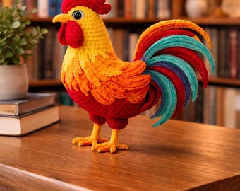 Realistic Amigurumi Rooster Crochet Pattern (PDF Download)