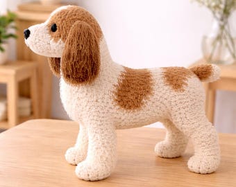 Realistic Cocker Spaniel Crochet Pattern – Floppy Ear Amigurumi Dog Toy PDF