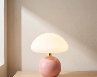 Lámpara de mesa ambiental USB – Luz nocturna LED moderna para la decoración del dormitorio, escritorio y sala de estar.