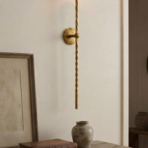 Conjunto de 1 aplique de parede para vela, castiçais vintage em metal, decoração de parede dourada, aplique para sala de jantar, decoração elegante para casa.