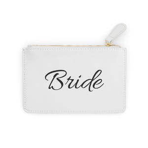 Mini bolso de mano para novia / Bolsita nupcial personalizada con la inscripción "Mrs. Smith"