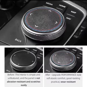 Alcantara Multimedia Cover For BMW Centre Console 1,2,3,4,5 Series 4.6CM