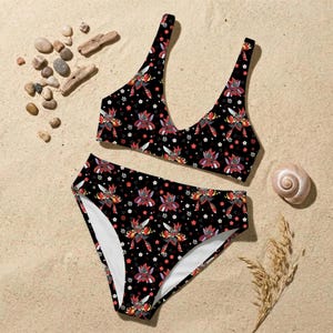 Scizor-inspirerad bikini, anime-baddräkt av insektstyp, kawaii tropisk strandkläder, sommarbaddräkt i två delar, present