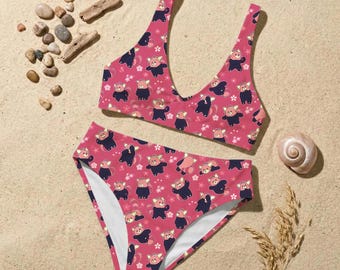Bewear inspiriert Bikini-Set, süßer Bär Pokemon Badeanzug, Anime Bademode, Kawaii Strand Outfit, Sommerferien Bikini, Otaku am Pool