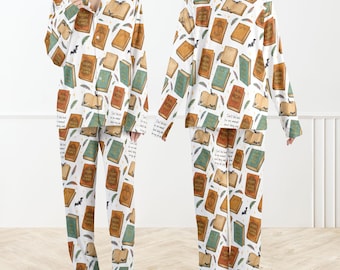 Fan van ACOTAR casual pyjamaset voor vrouwen, pyjama voor fantasyboekenliefhebber, gezellige nachtkleding, zachte loungekledingset, readercadeau voor haar