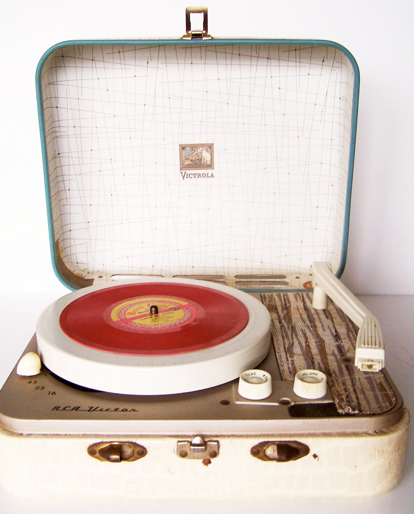 Vintage 1950s RCA Victrola Kid's Portable Record Player Etsy