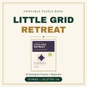 Little Grid Retreat: 24 pequeños puzles nonogramas para principiantes (descarga digital)