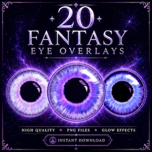 Superposition d'oeil fantastique PNG, effet de lueur magique, Photoshop, couleur de l'iris, téléchargement numérique, retouche photo, oeuvre d'art, interactif