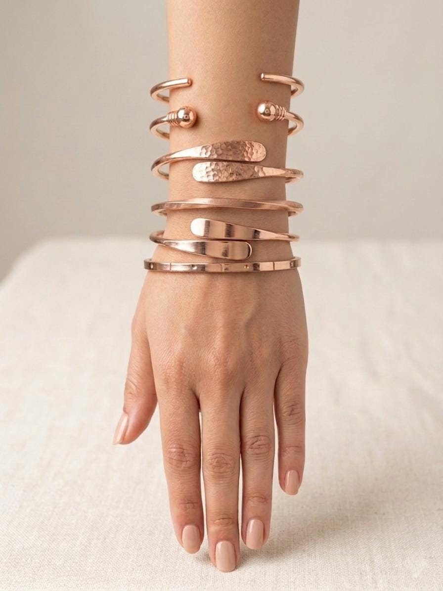 RRL Solid Copper Jewelry バングル 100% Pure Copper Jewelry - Etsy