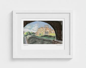Biddulph Grange Garden Iconic Landscape Framed Art Print, 14" x 11", White Decor