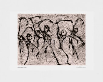 Unusual Modern Dancing Figure Print, A4, for Modern White Interiors