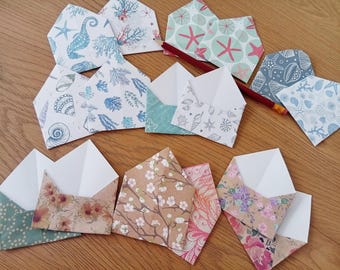 Mini Envelope Set • 18 Handmade Ephemera Envelopes • Scrapbooking & Junk Journal Supplies • Decorative Paper Mix