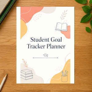 Student Goal Tracker Planner, Academic Progress Sheet, Term Planning Worksheet, Learning Milestone Organizer, Study Goal Printable