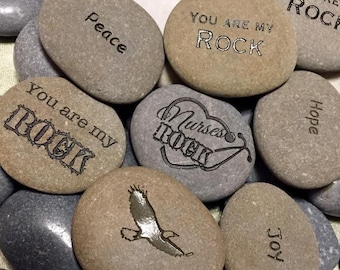 Engraved Rock - Etsy