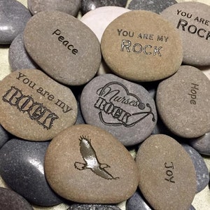 Pet memorial stone 2 3 inch river rock pet grave marker custom engraved and personalized pet stone image 6