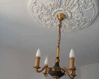 Lámpara de araña vintage de 4 luces
