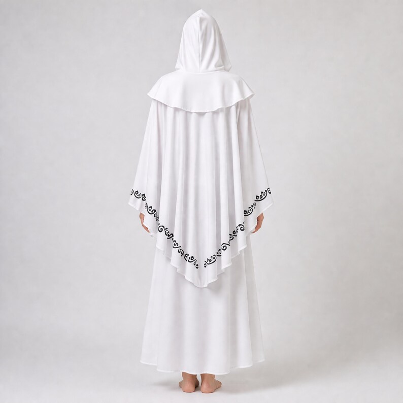 Princess Zelda Costume, Cosplay White Hooded, Fantasy Royal Goddess, Medieval Dress Outfit, Amidala