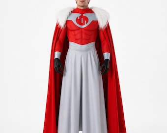 Omni Hero-kostuum, Royal Superhero Cape, onoverwinnelijk geïnspireerd cosplay, Fantasy Warrior, outfit heren
