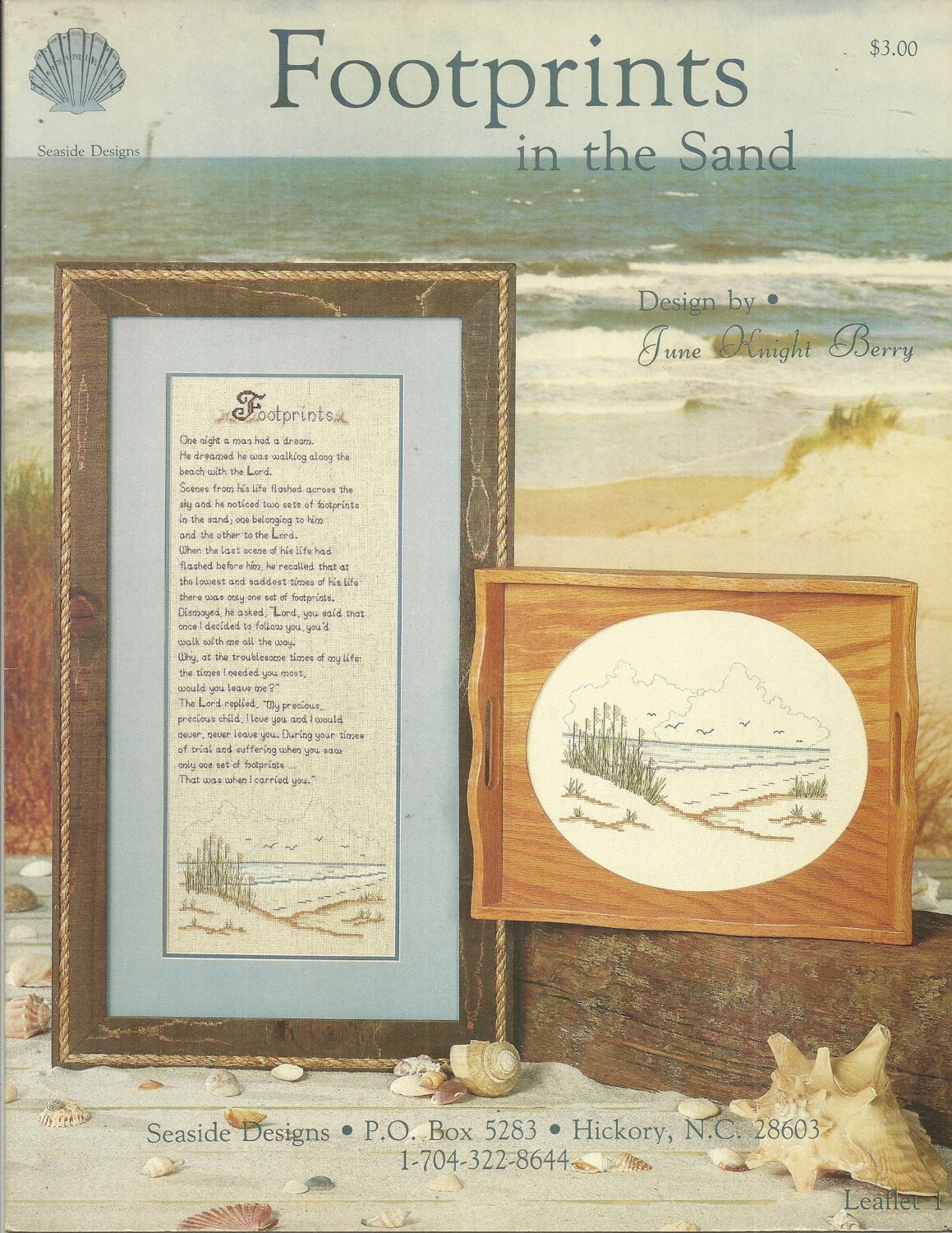 Footprints in the Sand Counted Cross Stitch Pattern Book Etsy