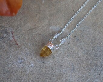 Wand Necklace || Citrine