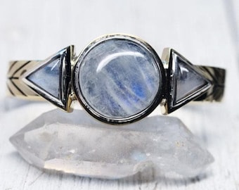 Hemisphere Cuff || Moonstone