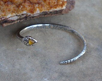 Serpent Cuff || Citrine