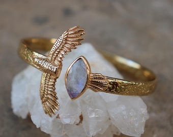 Elder Bird || Moonstone Cuff