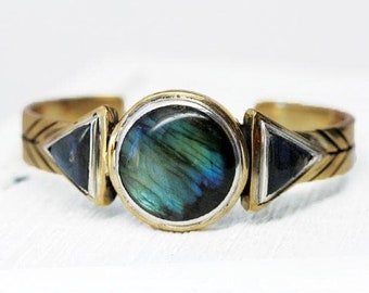 Hemisphere Cuff || Labradorite
