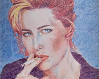 Personalized portraits in colored pencil, by hand, without AI