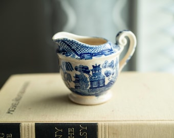 Vintage Blue Willow Creamer Pitcher Japan