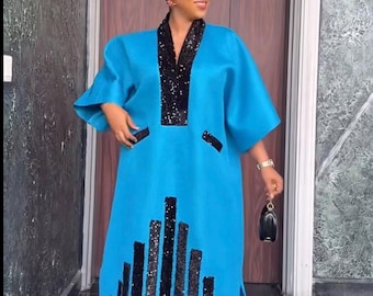 African Damask Boubou: Nigerian Kaftan Maxi Dress, Danshiki, Jalabia, wedding dress, rich Aunty vibes