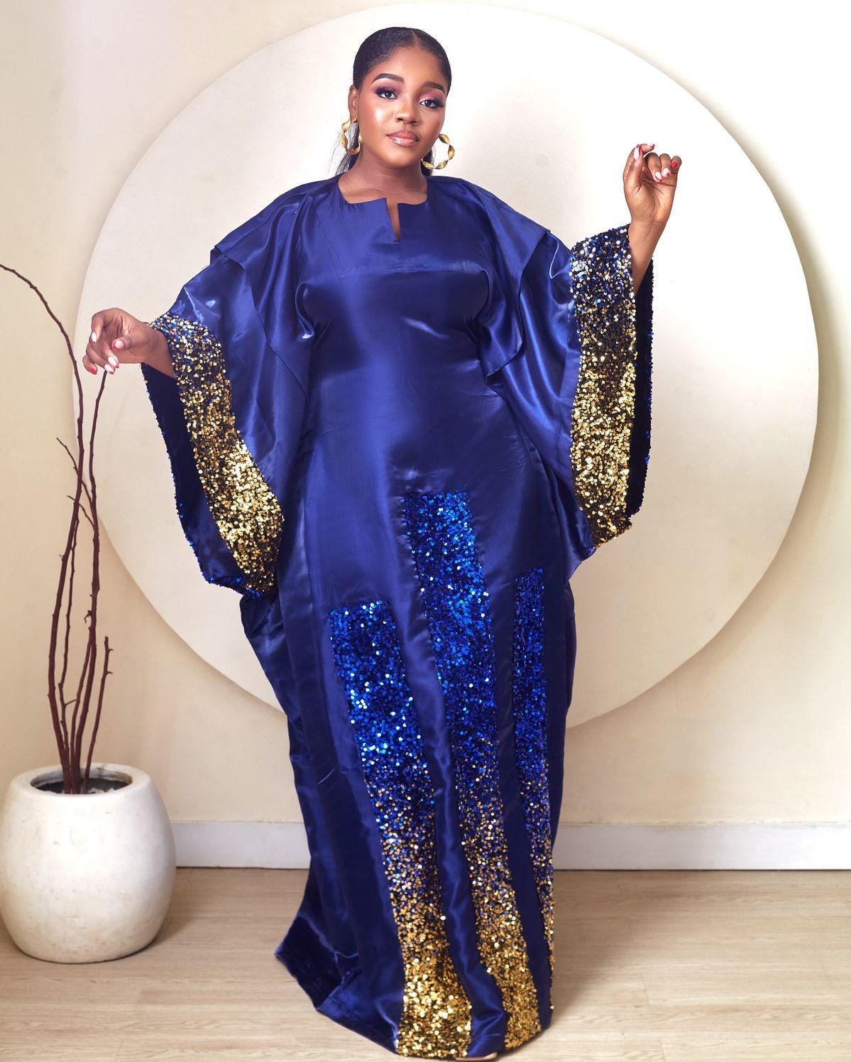 slim fit dress slacks High Neck Royal Blue and Gold Lace Evening Dress Long African Girls pr –  Siaoryne