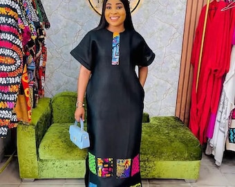 African Damask Boubou: Nigerian Kaftan Maxi Dress, Danshiki, Jalabia, wedding dress, rich Aunty vibes