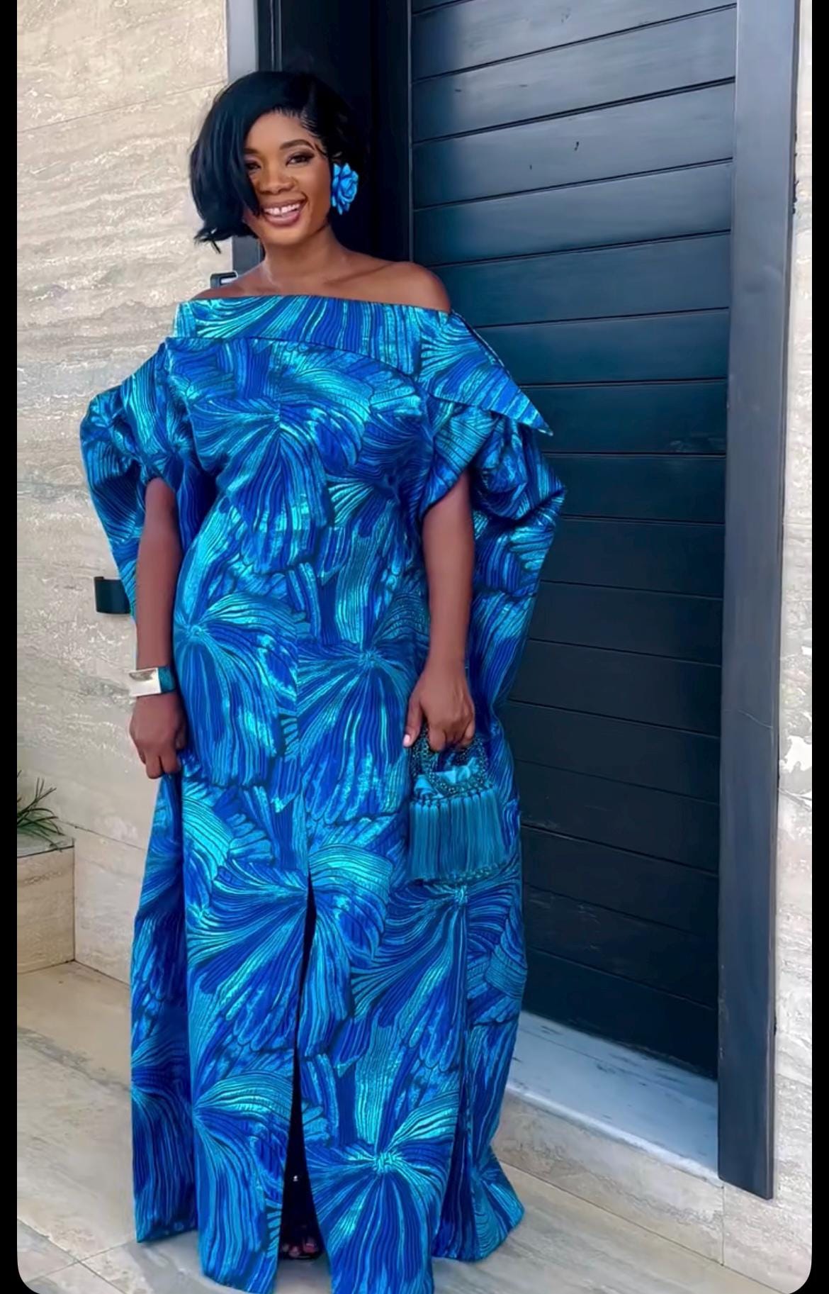 Blue Damask Dress - Etsy