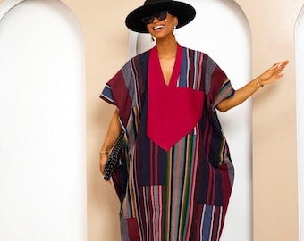 African Aso Oke  Boubou: Nigerian Kaftan Maxi Dress, Danshiki, Jalabia, wedding dress, rich Aunty vibes