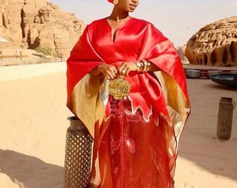 African Damask Boubou: Nigerian Kaftan Maxi Dress, Danshiki, Jalabia, wedding dress, rich Aunty vibes