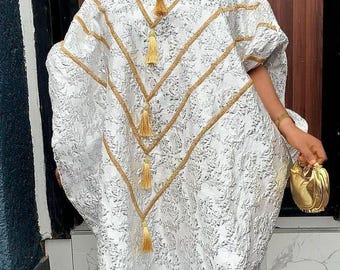 African Damask Boubou: Nigerian Kaftan Maxi Dress, Danshiki, Jalabia, wedding dress, rich Aunty vibes